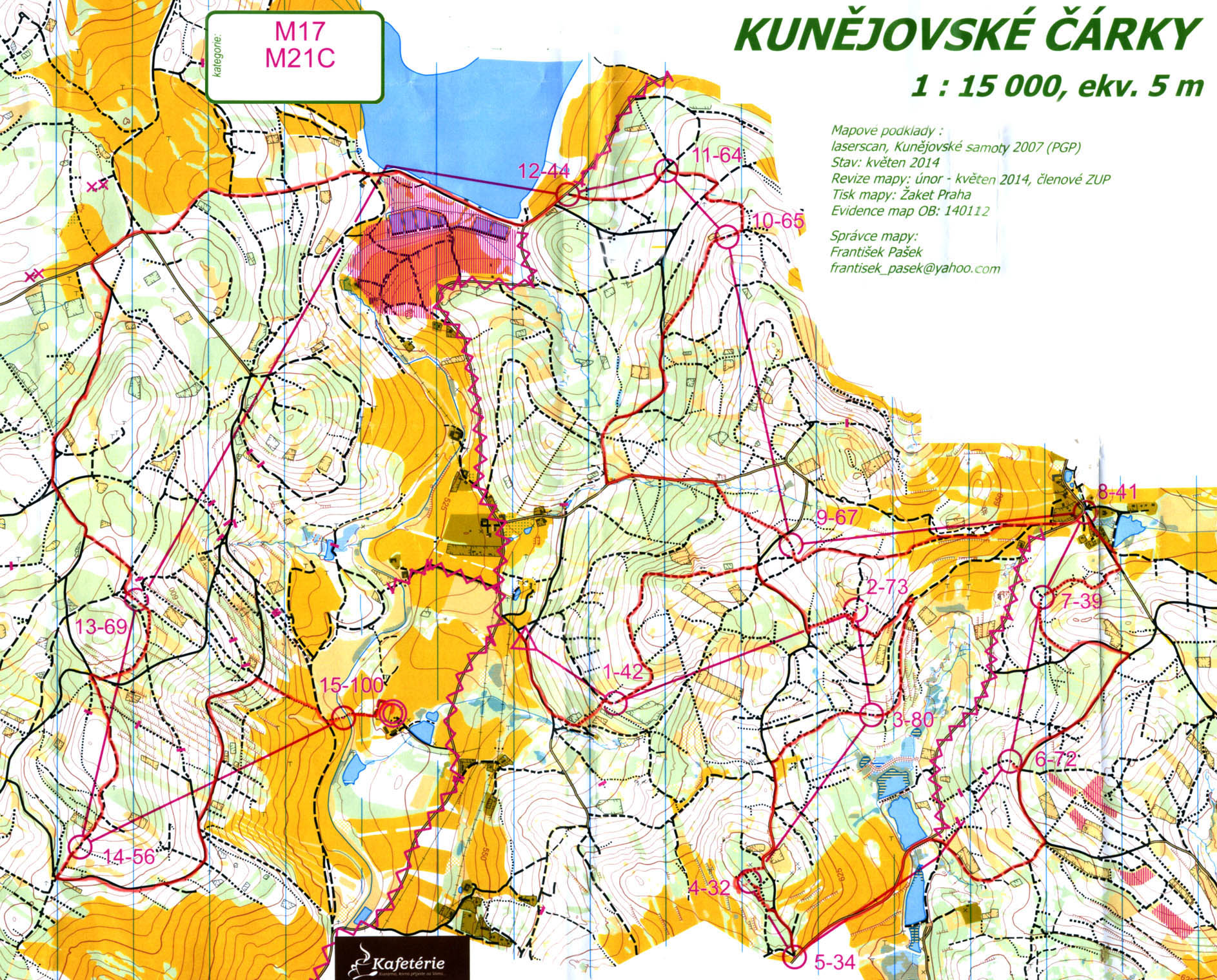 Český pohár MTBO - 6. kolo (M21C) (01.06.2014)