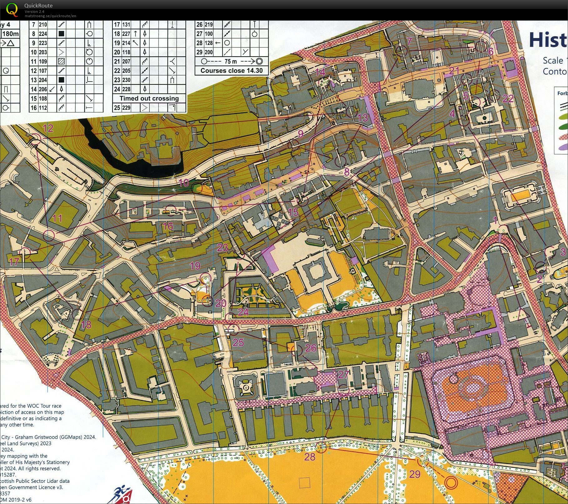 WOC Tour 2024 - E4 Urban Long Historic Edinburgh (MOpen) (15.07.2024)