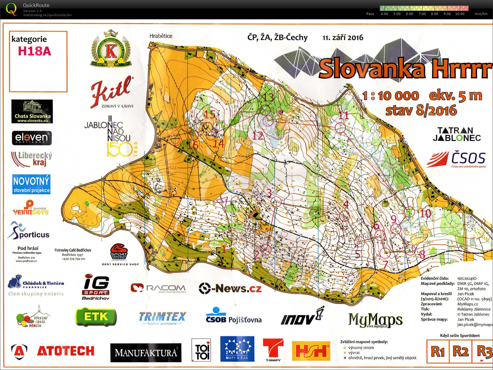 ŽA INOV-8 CUP krátká trať H18 (11.09.2016)