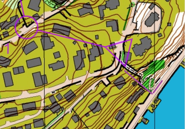 Úsek na mapový start norským způsobem